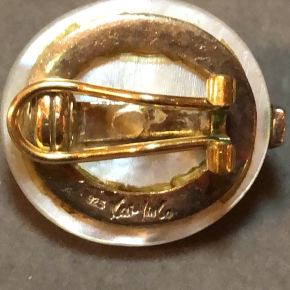 Kai Yin Lo Kylo 925 Onyx & Mother Of Pearl Clip On - Picture 6 of 14